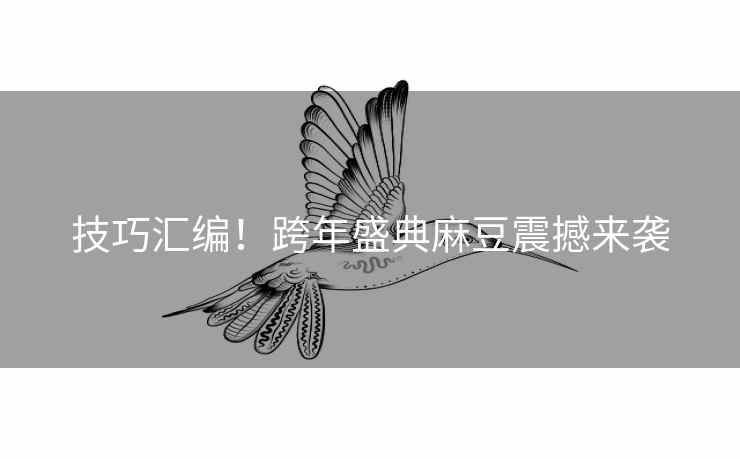 技巧汇编！跨年盛典麻豆震撼来袭